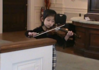 My student Abigail at a recital.