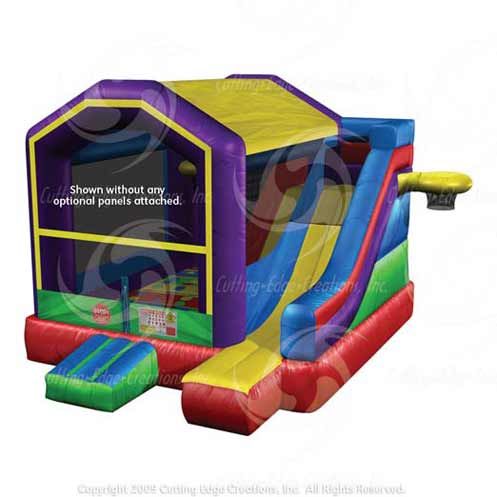 Wacky combo unit with twister game inside, two bas