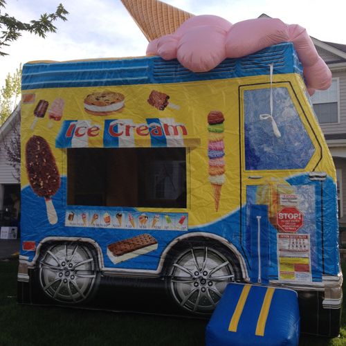 Ice Cream Truck bounce house moon jump