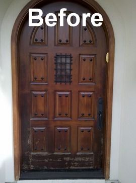 Wood Door Refinishing - Before photo