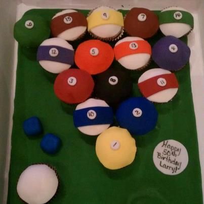 Billiards Cupcakes