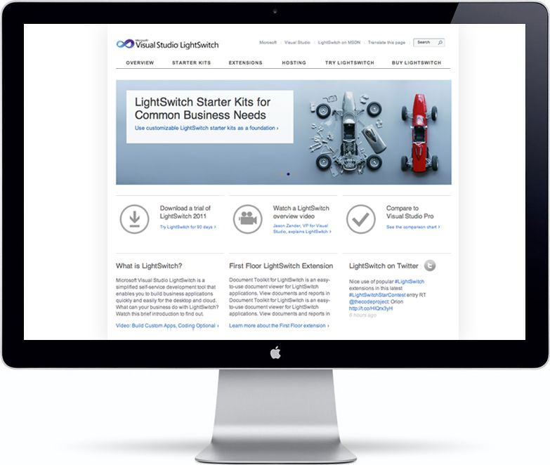Microsoft Lightswitch website.