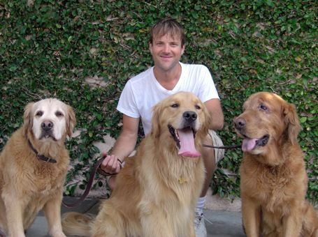 Todd with the Goldens.