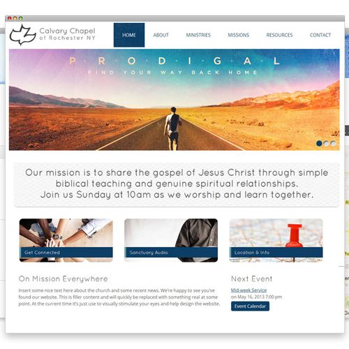 Responsive Webdesign for local church.