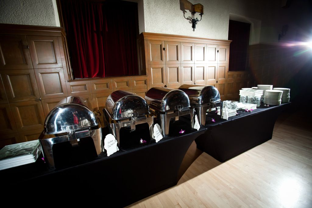 This elegant buffet set up just before dinner serv