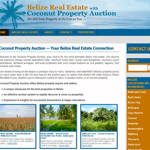 Website created for a real estate company located 