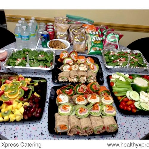 Cold Lunch (Wraps, Salad, Fruit & Veggie Platter, 