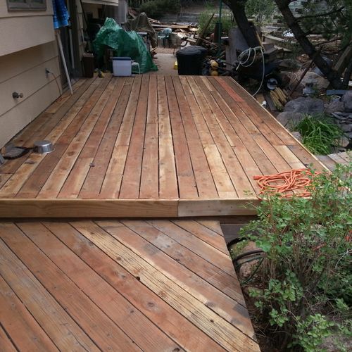 Recent outdoor deck remodel