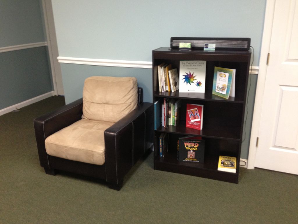 MEA Piano Studio Waiting Room: Books to read and a