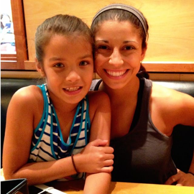 me and my 10 year old cousin after a fun cardio pl