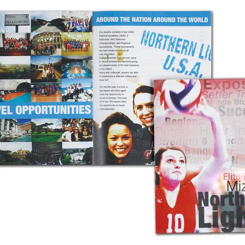 Promotional magazine for Northern Lights volleybal