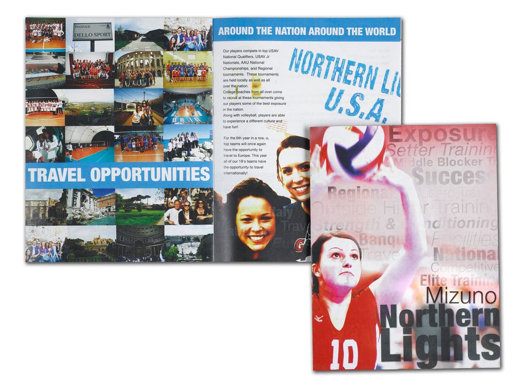 Promotional magazine for Northern Lights volleybal