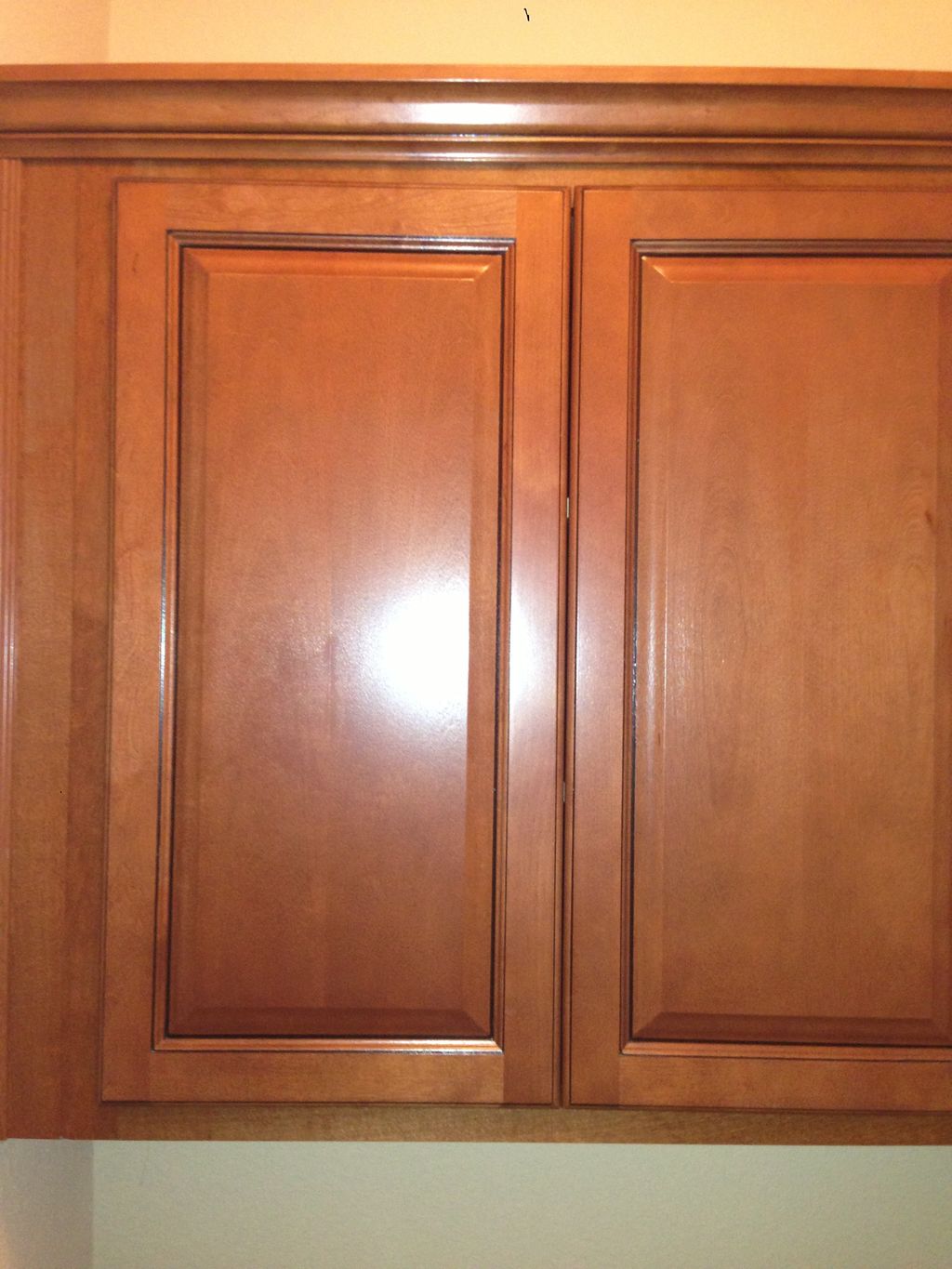 Cabinets refinish and glaze on doors