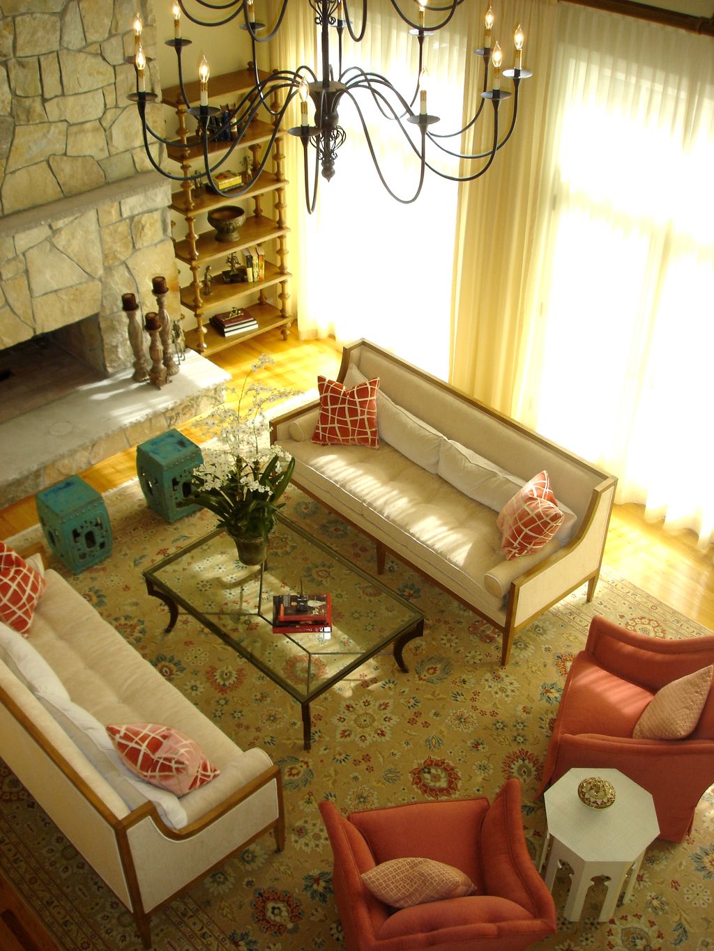 Grand spaces are made comfortable when scale is ta