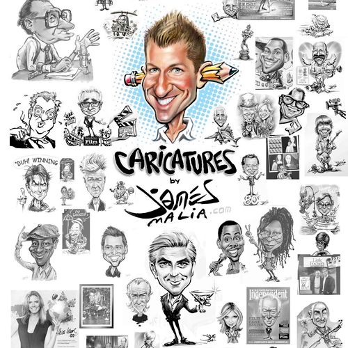 Caricatures by James Malia   Party entertainment, 