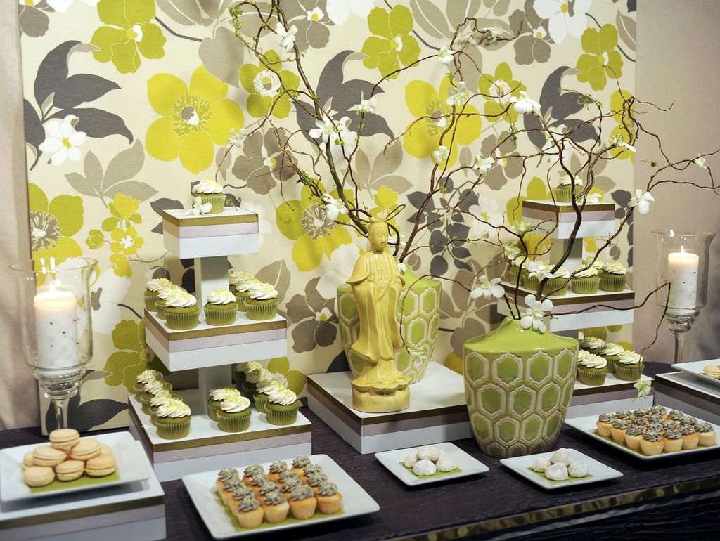 zen wedding dessert buffet