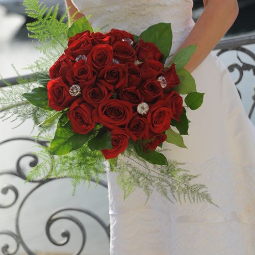 Our Beautiful Rose Bouquet with Crystal Gems
This 
