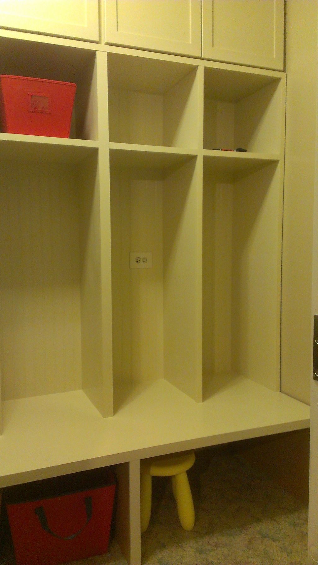 lockers made from MDO plywood, great for painting,