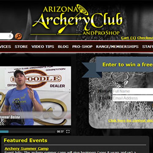 Website done for azarcheryclub.com. Fully customiz