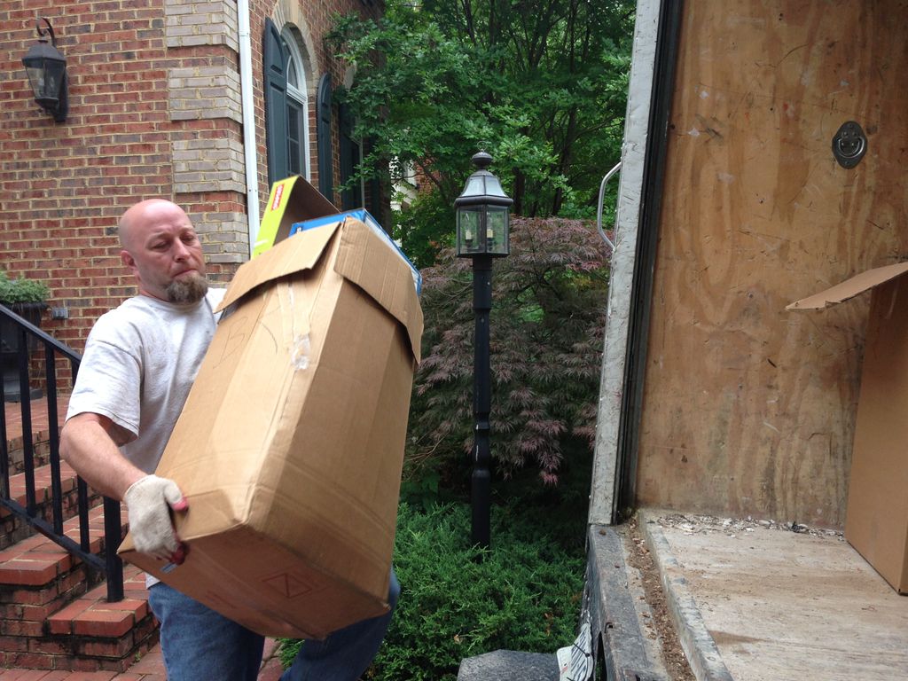 One of our junk removal crew members hard at work