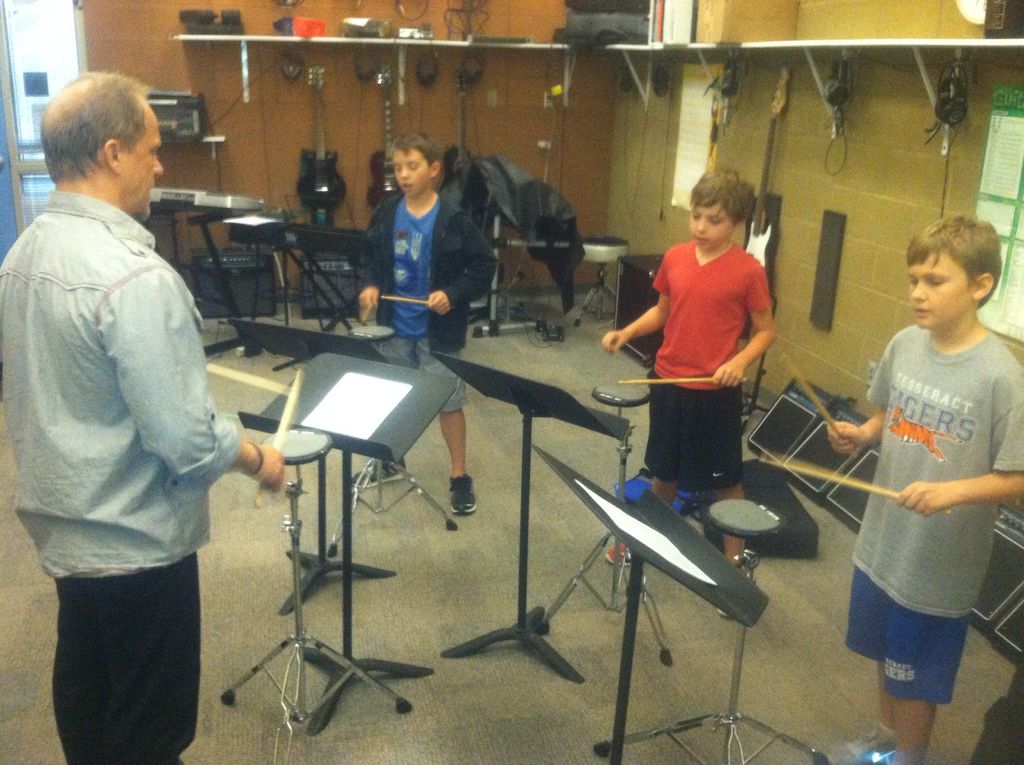 Drummers Sectional at Tesseract middle School-Subs