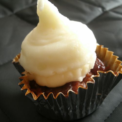 Meatloaf Cupcake with Mashed Potato Topping