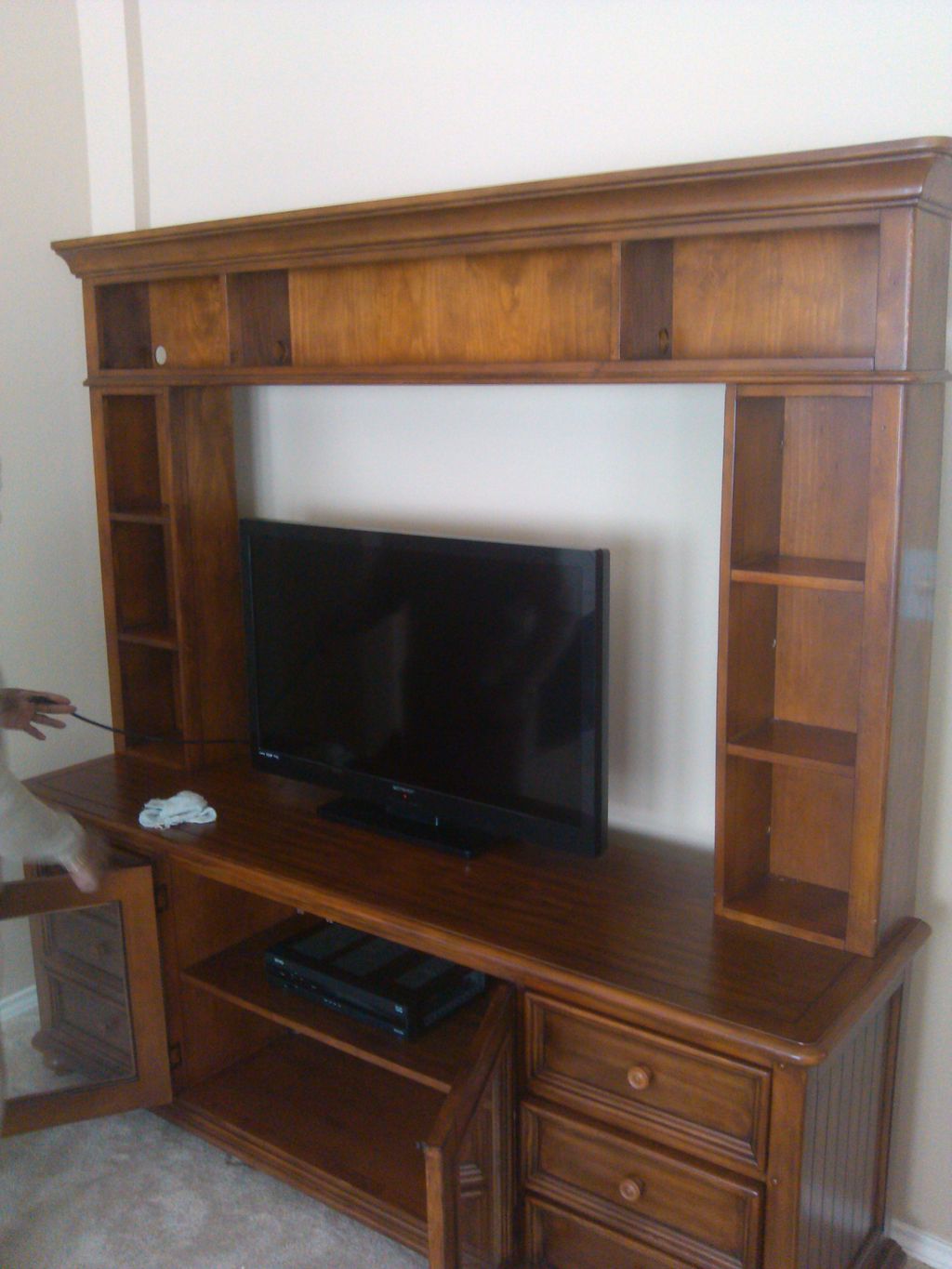 Indoor Desk and Hutch Assembled by Hitek