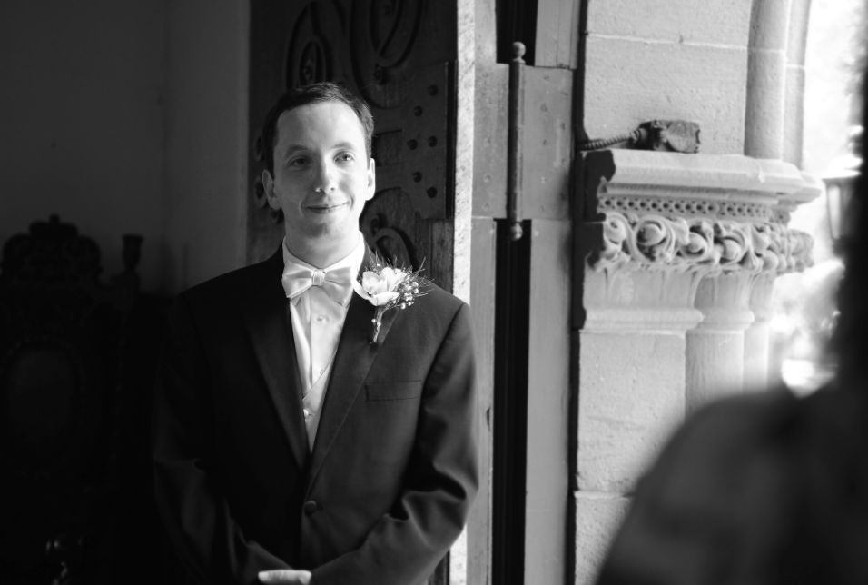 The groom getting ready to get married!