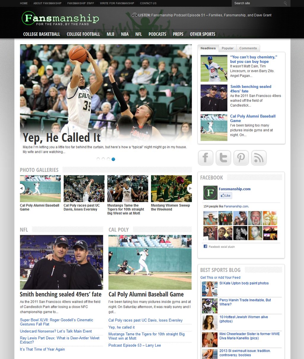 Fansmanship.com was designed by Meadows Interactiv