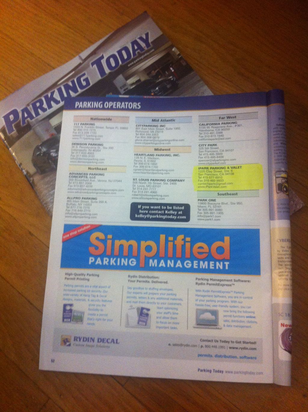 as seen in Parking Today magazine