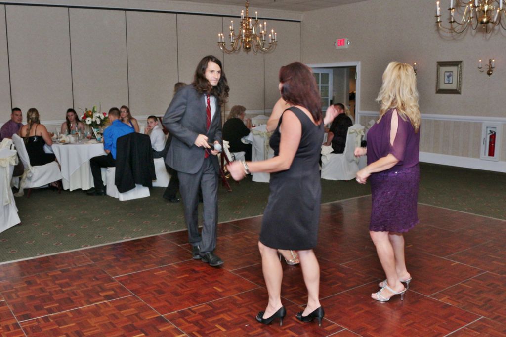 DJ dancing with the crowd