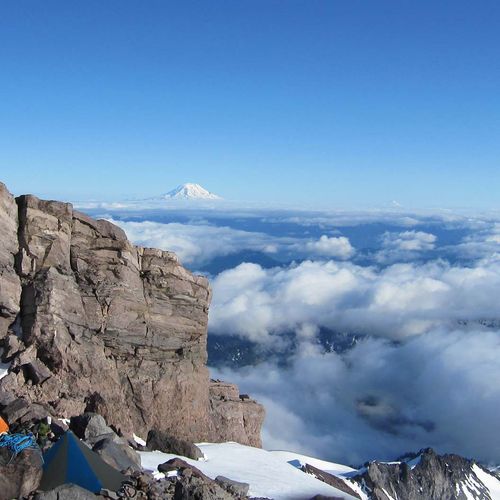 Kautz high camp on Mount Rainier.

Experienced in 