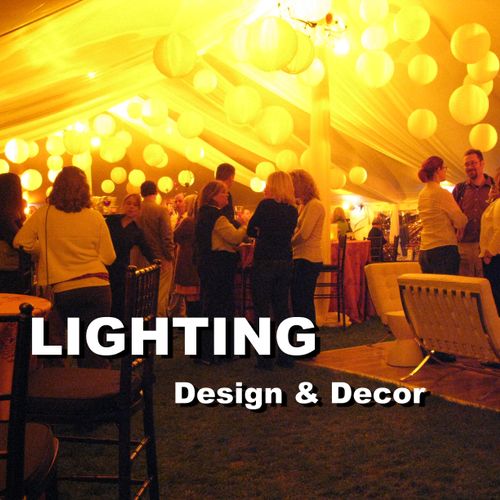 Lighting for events, decor, effects, dance floors,
