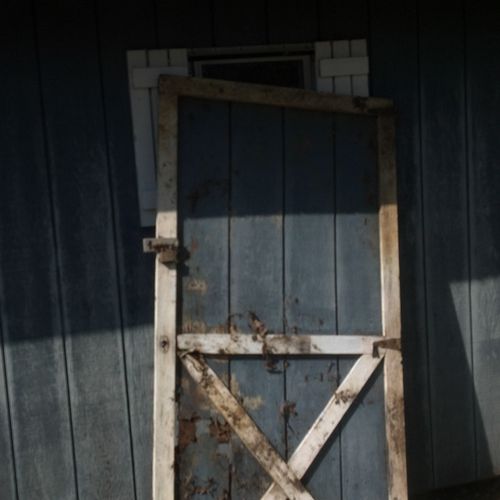 barn door that needs to be replaced....