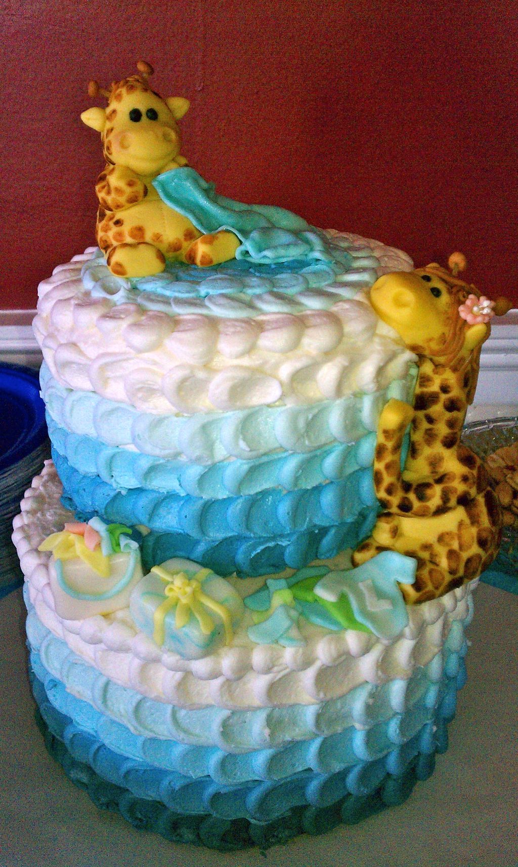 Giraffe Themed Baby Shower Cake