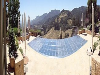 Clear deck staging we installed for a wedding.