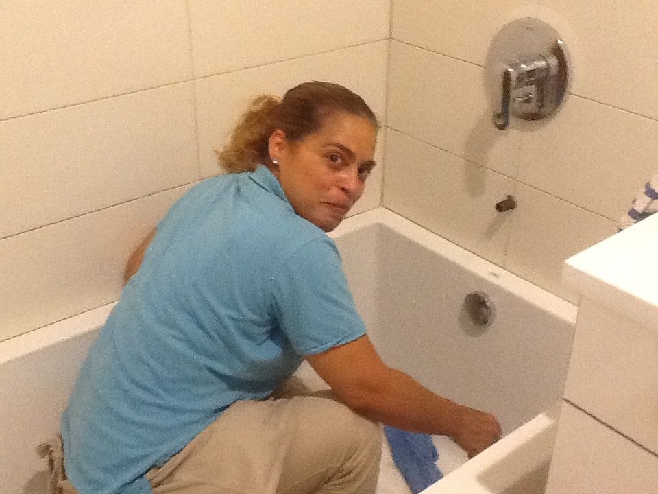 Arminda  is our construction clean up pro, scrapin