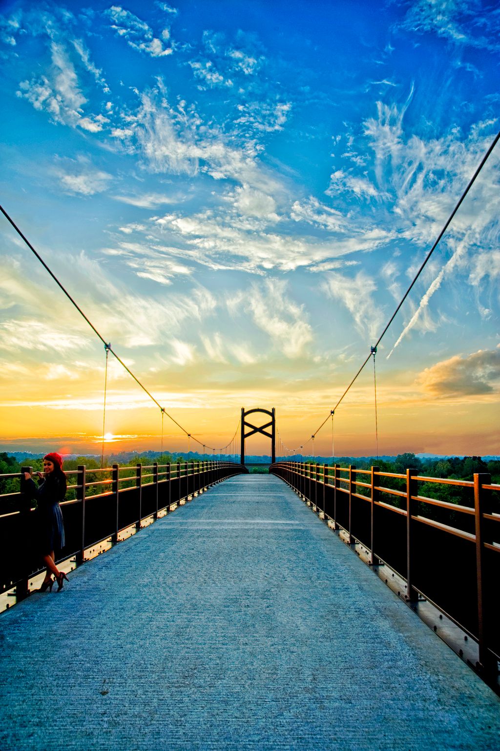 The walking bridge in Nashville, TN