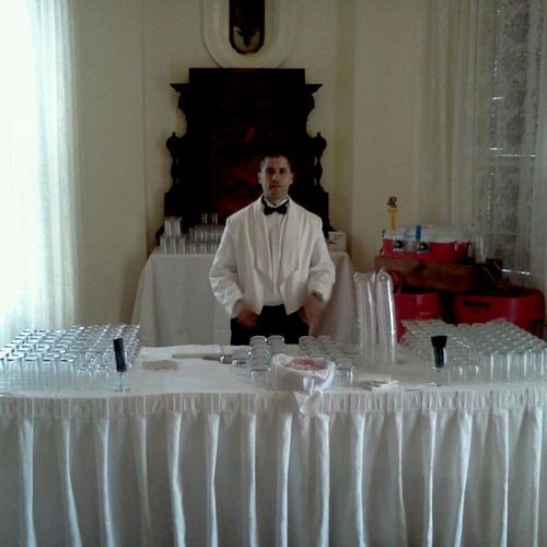 Picture of me Bartending at a museum.