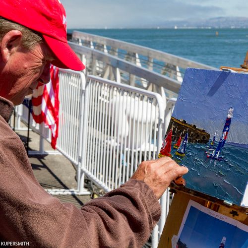 Painting on location at America's Cup Park. 8_31_1