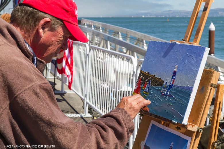 Painting on location at America's Cup Park. 8_31_1