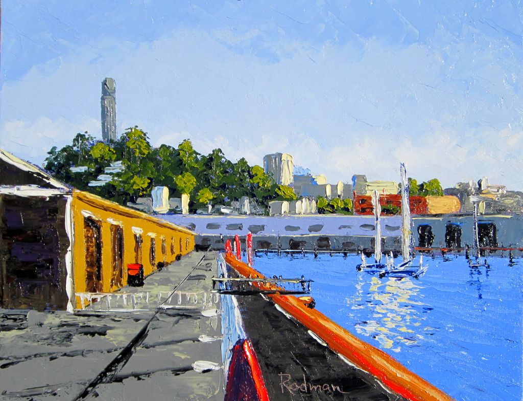 "America's Cup Afternoon Sparkle" 16"x20" oil on c