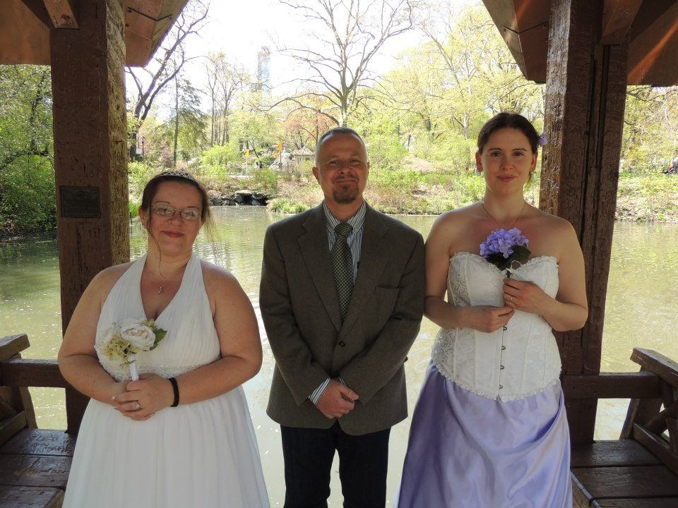 With Melissa and Alison, a lovely couple, at Wagne