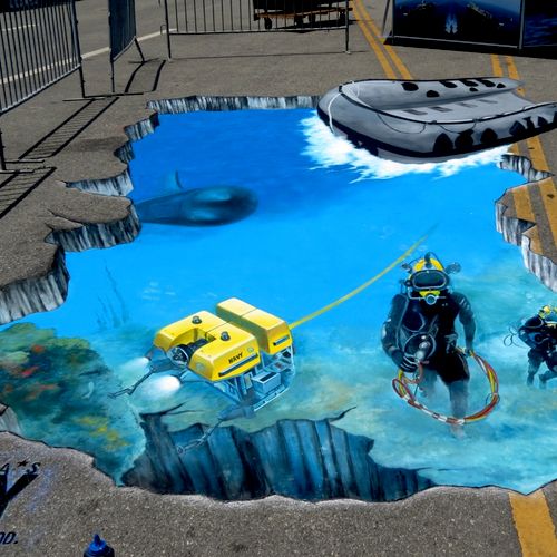 3D Street Painting for the US NAVY