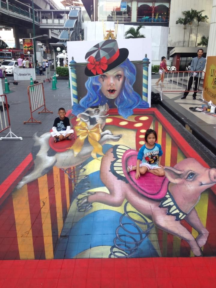 4D Street Painting in Thailand
Wall - ground integ
