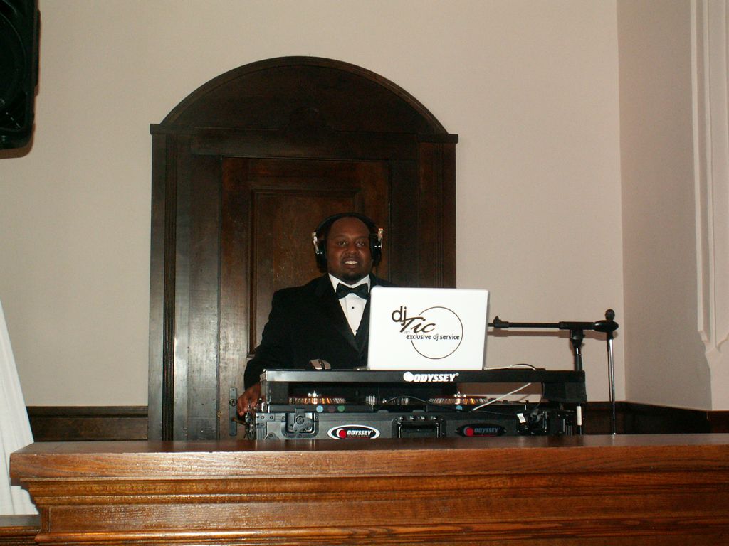 DJ TIC performing at the Blair Wedding Reception a