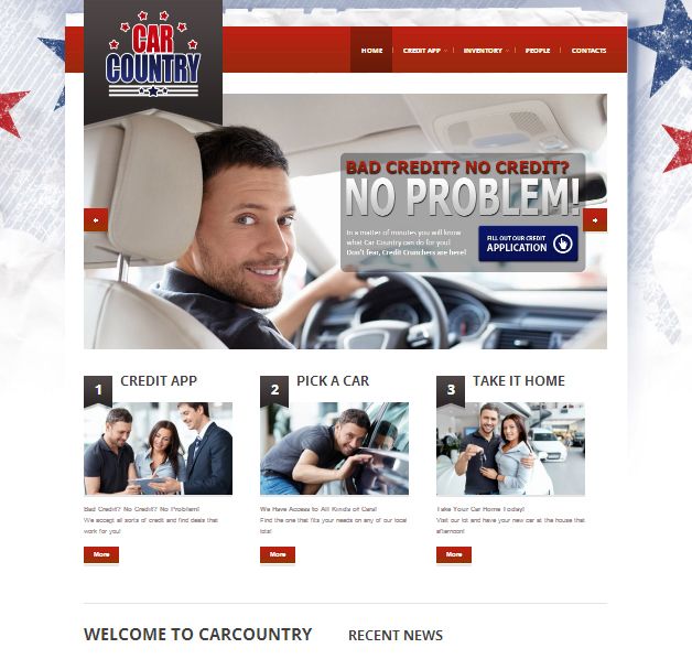 Website designed for a Used Car Dealer in Tulsa.