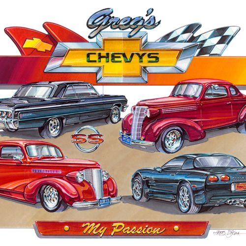 Custom Marker Illustration for Greg Sparks. These 