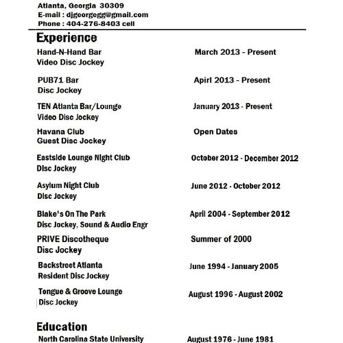 This is a short Resume 2013...more info provided o