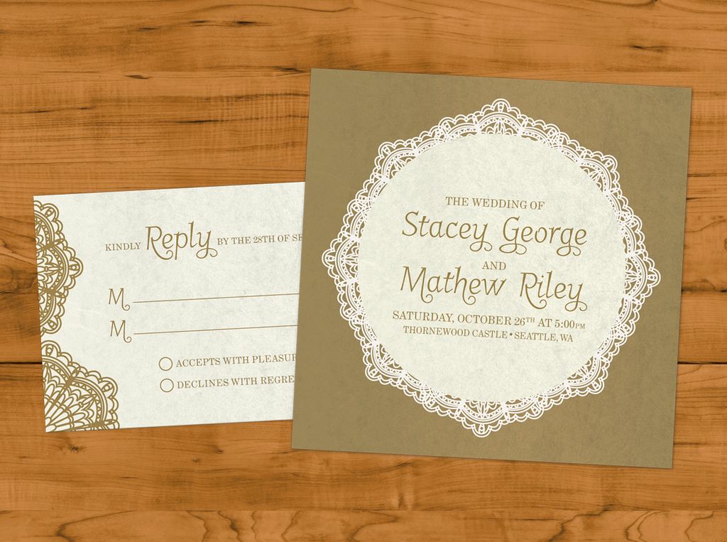 Wedding Invitation & Reply Card. Copyright Â© Note